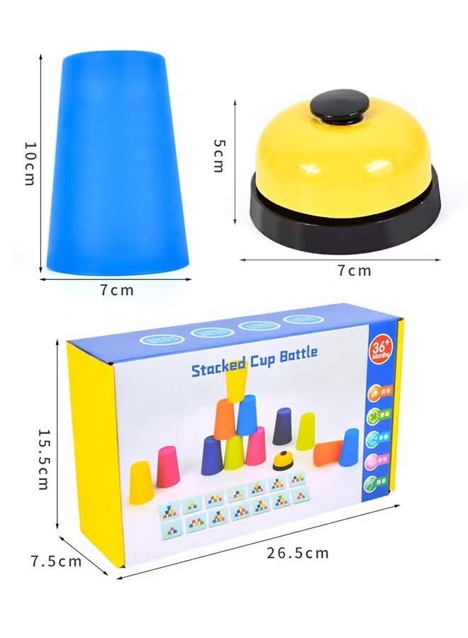 Jamal Stacking Cups Game For Kids - Set Includes 12 Cups, 50 Fun Challenging Cards, And Water Timer - Family Games For Kids And Adults, Indoor Recess Game For Classroom, Gifts For Boys And Girls - Image 5